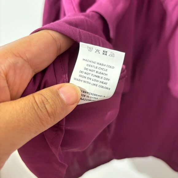 Bloomchic Mini A Line Dress Pink Balloon Sleeve  Elastic Waist V Neck 22-24 - Picture 7 of 8